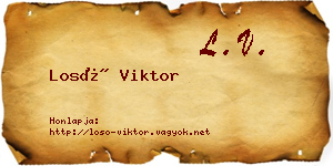 Losó Viktor névjegykártya